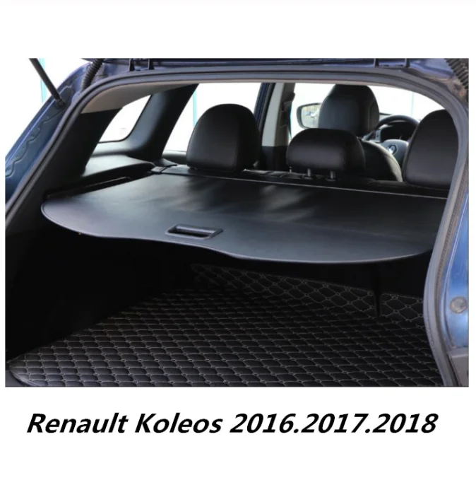 

Car Rear Trunk Security Shield Cargo Cover For Renault Koleos 2016 2017 2018 High Quali Auto Accessories Black Beige