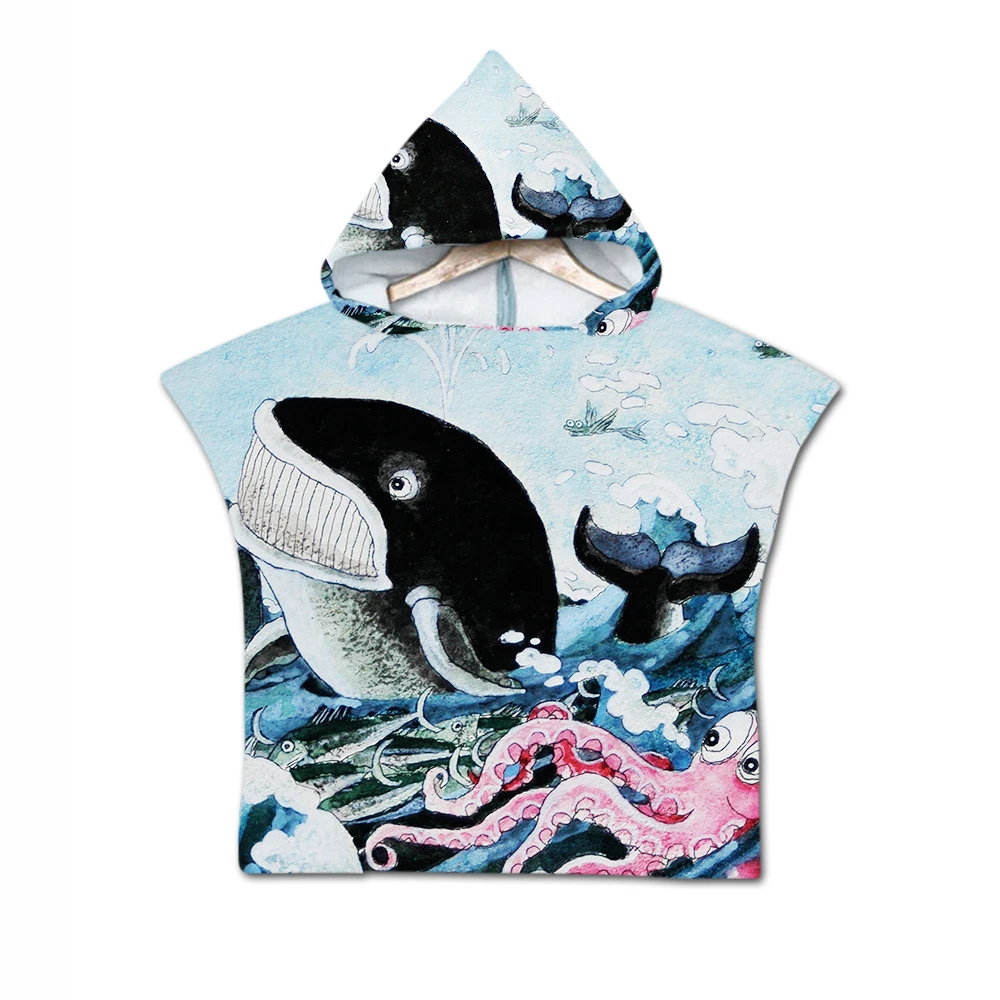 Бесплатная доставка летняя накидка-пончо для купания под морем дельфин Кит