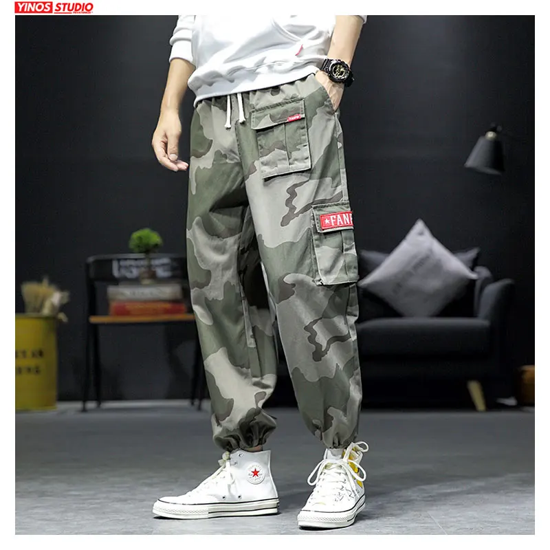 Мужские камуфляжные брюки повседневные японские Леггинсы свободные шаровары