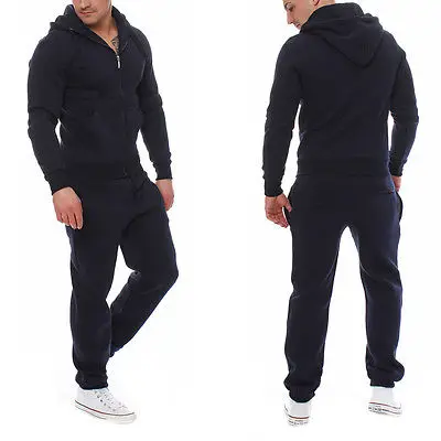 

NEW Arrivals Muscle Men's Fitness Suits Workout Tracksuit Hoodie Bottoms Pants 2Pcs Sets Sportsuits