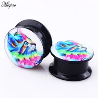 miqiao 2pcs hot selling sweet acrylic 7 color cat ears 4mm 25mm exquisite piercing jewelry