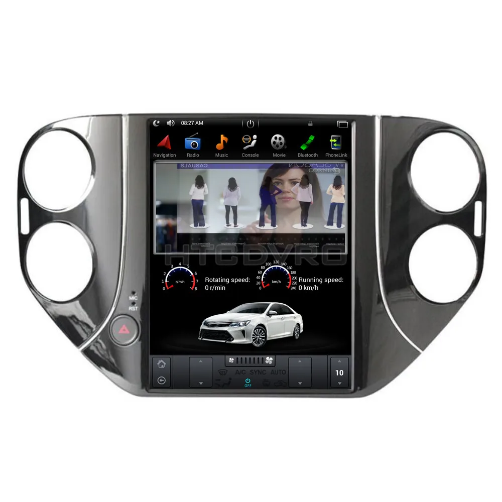 YMODVHT 10 4 дюйма Telsa стиль вертикальный экран четырехъядерный Android 7 1 2 Гб RAM