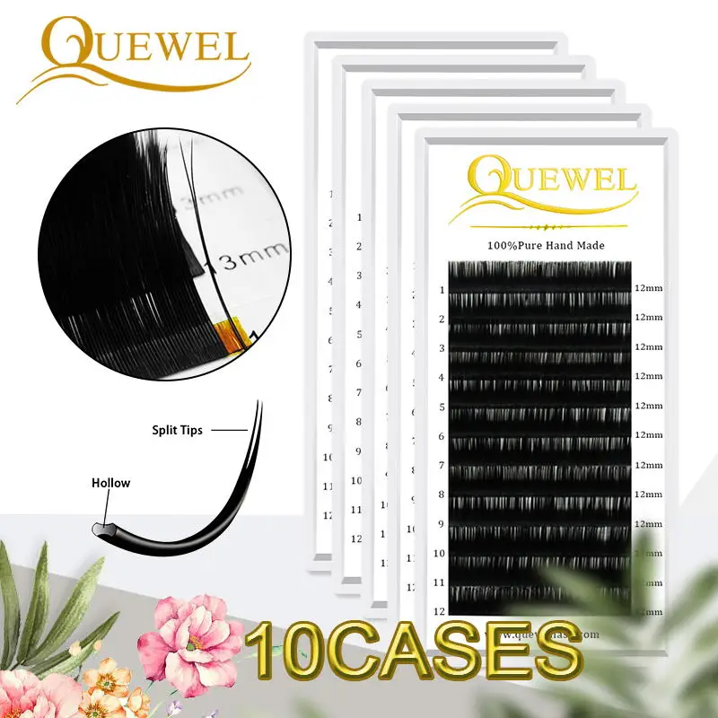 Quewel в виде плоского эллипса наращивание ресниц индивидуальные накладные ресницы