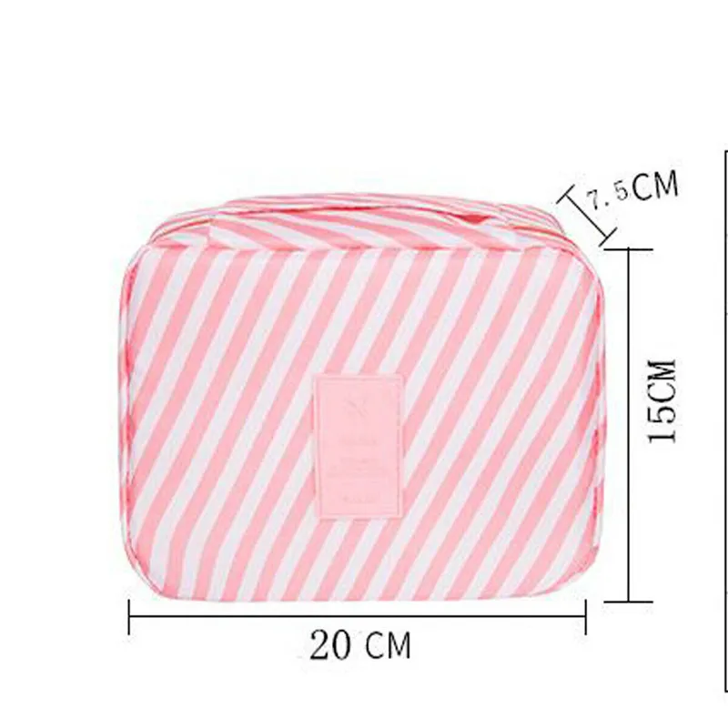 Многофункциональная дорожная косметичка в полоску для женщин косметички
