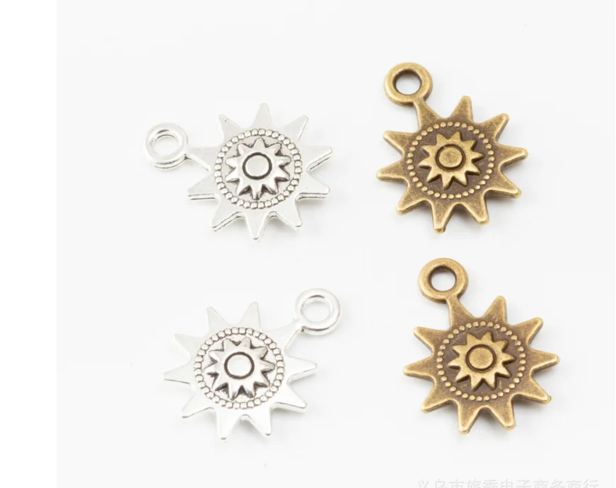 

200 штук Подвески в виде Луны и солнца в стиле ретро, Цинковый, европейский стиль, изготовление ювелирных изделий
