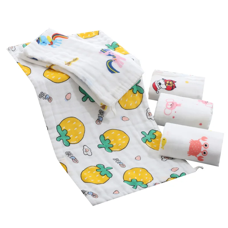 

Baby Towel Cotton 6 layers Gauze Newborn Infant Cartoon Face Towel Hand Bathing Bibs Handkerchief Children Baby Towel 25*50cm