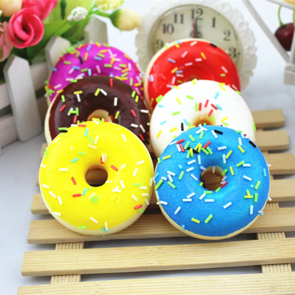 

Squishy Toys Squeeze Stress Reliever Soft Colourful Doughnut Scented Slow Rising Toys Squishy Interesting Toy For Kid Baby Gifts