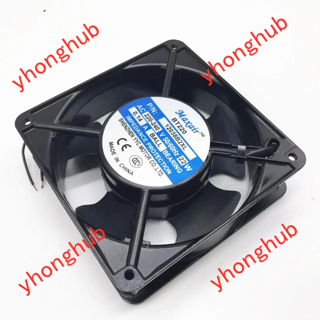 Вентилятор охлаждения сервера Maxair 12038B2XL AC 220V 0.14A 120x120x38 мм|square fan|server fan220v ac fan |