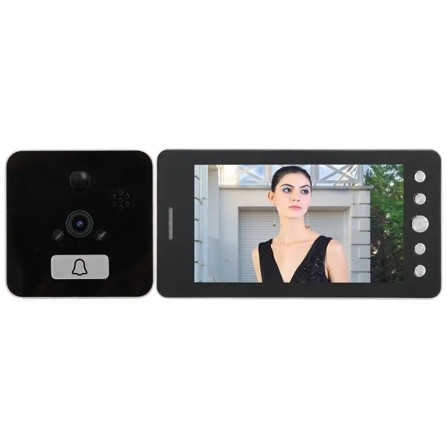 Умный дверной звонок 5 дюймов 1080P WiFi электронный детектор движения PIR видео камера