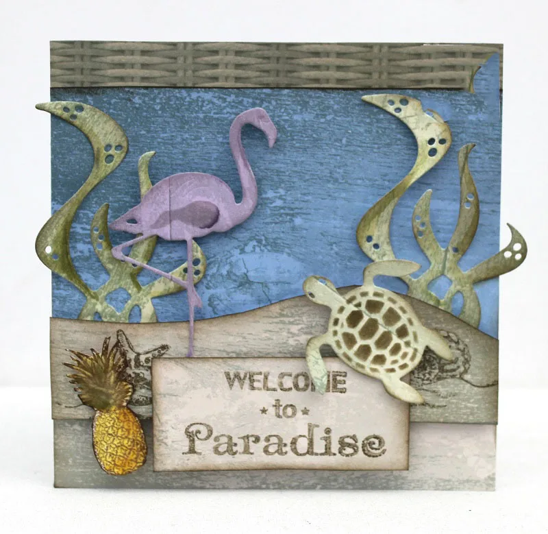 Летние морские водоросли металлические режущие штампы для diy скрапбукинга