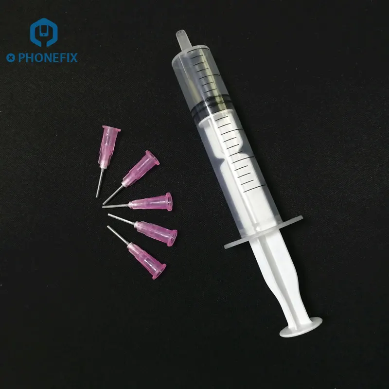 10 мл шприц BGA паяльная паста миксер флюс трубка диспенсер с 5 шт. игл инжектора для