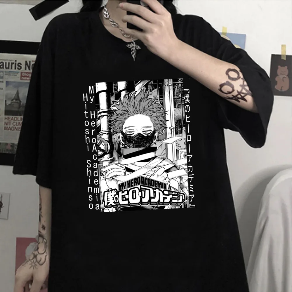 

Boku No Hiro Akademia T-Shirt Harajuku Shinso Hitoshi Men Women T-shirt My Hero Academia Clothes Hip Hop Tops Tee