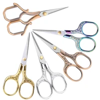 lmdz 1pcs antique vintage scissors embroidery scissor handicraft fabric sewing and quilting supplies stainless steel diy tools