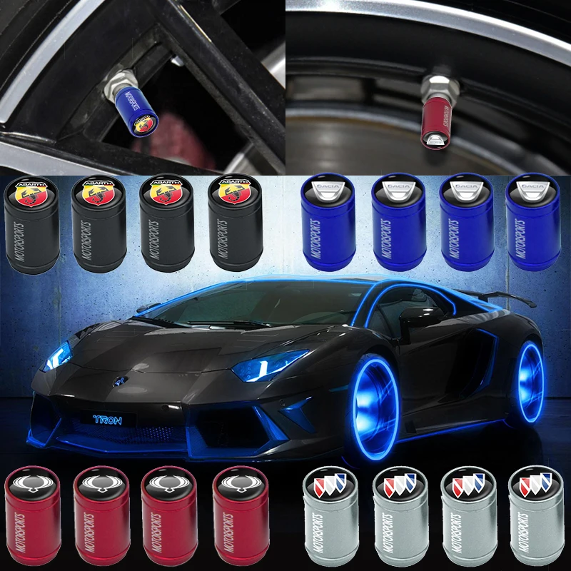 

4pcs Sport Car Tire Valve Cover Auto Tire Valve Caps for Jeeps Renegade Wrangler JK Grand Cherokee XJ Compass Command Patriot