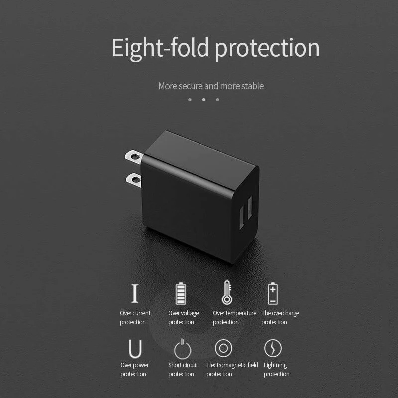 5V2A двойной порт USB зарядное устройство адаптер UL/FCC сертифицированное Зарядное