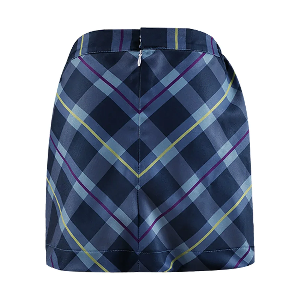 

Cossky Salvatore School Uniform JK Skirt Hope Mikaelson Cosplay Costume Women Blue Plaid pleated skirt