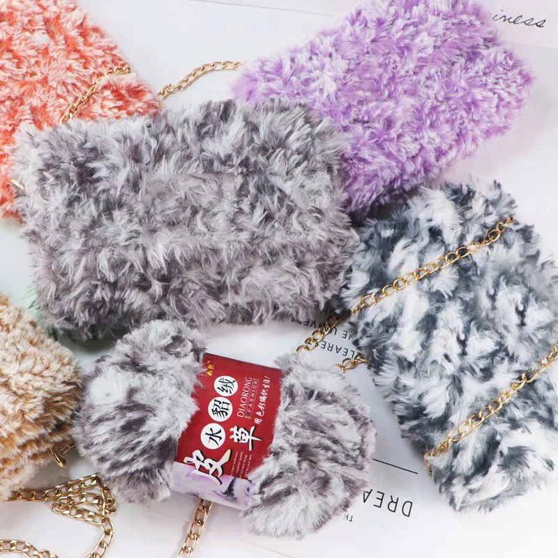 Мягкий теплый искусственный мех мохеровая шерсть Имитация волос норковая пряжа