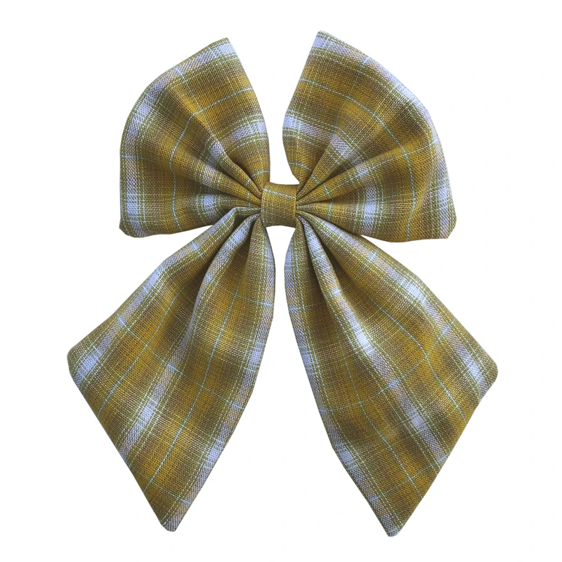 Vintage Plaid-640 Из хлопка и льна, банты, бутик волосы бант Заколки для волос в морском стиле лук заколки для волос для девочек Для женщин аксессуары для волос Головные уборы - Цвет: Vintage Plaid-640