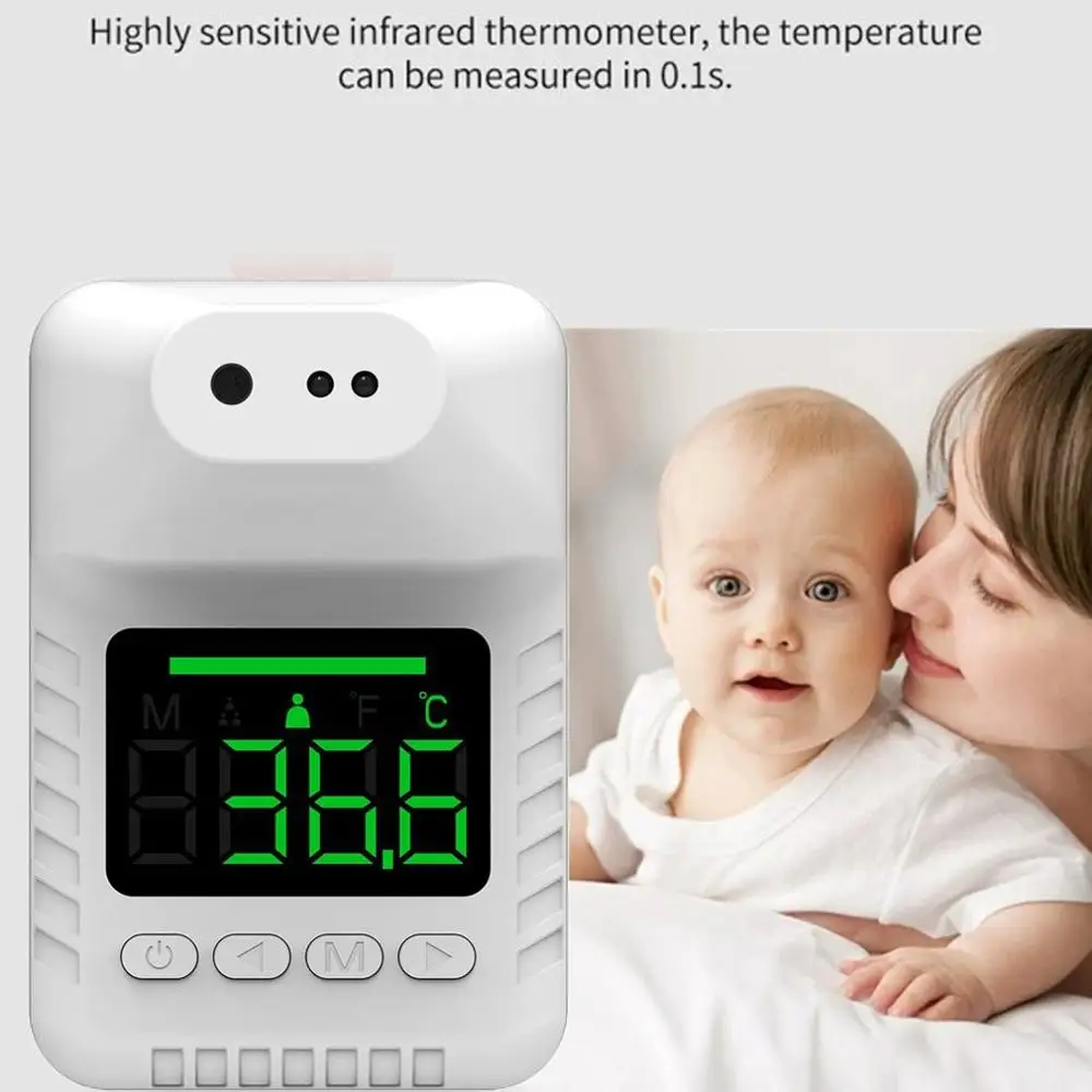 

K3X Non-Contact Forehead Wall-Mounted LCD Digital Automatic Infrared Thermometer Can Accurately Measure Forehead Temperature