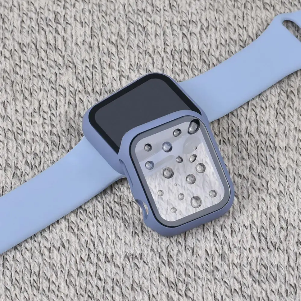 Чехол + закаленное стекло для Apple Watch 44 мм 40 Series 5 4 3 2 1 Защитная пленка экрана чехол