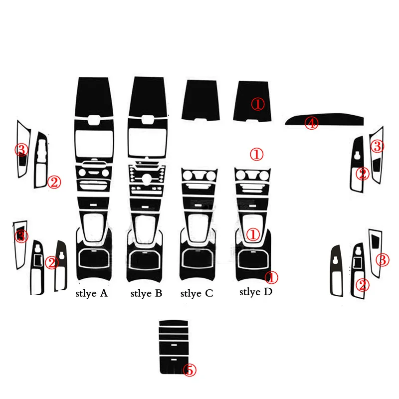 Стайлинг автомобиля центральная консоль изменение цвета углеродное волокно
