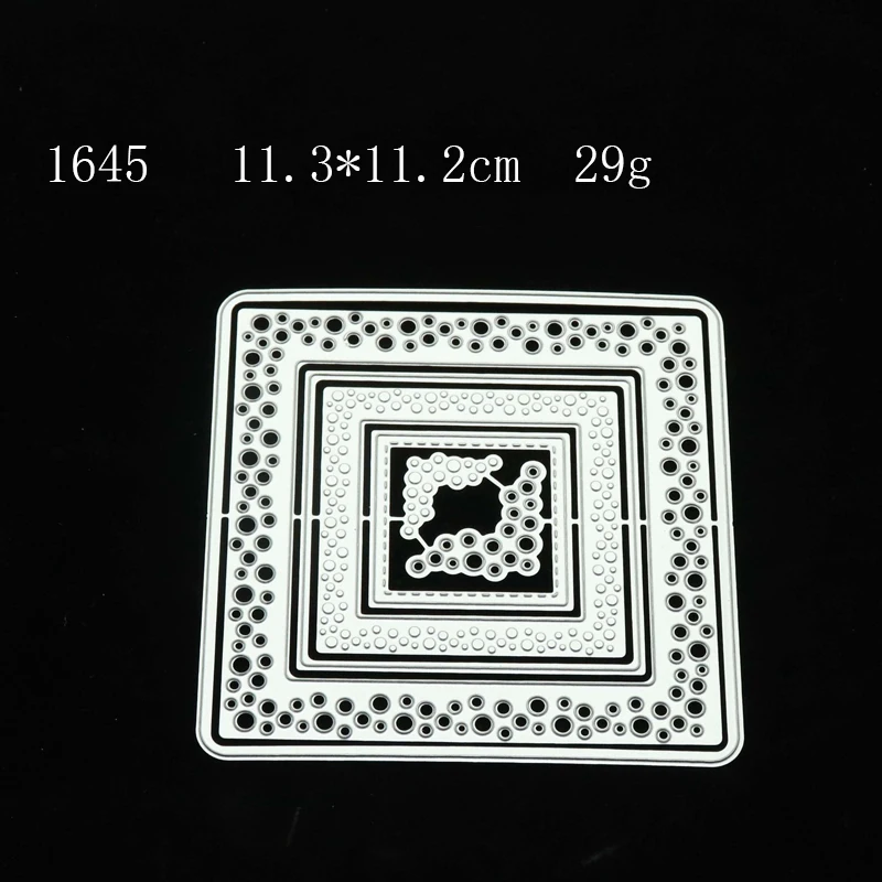 

New Design Metal Cutting Dies Square Bubble Frame Decoration Craft Stencil Scrapbook Handmade Diy Make Shape Album Mold Model