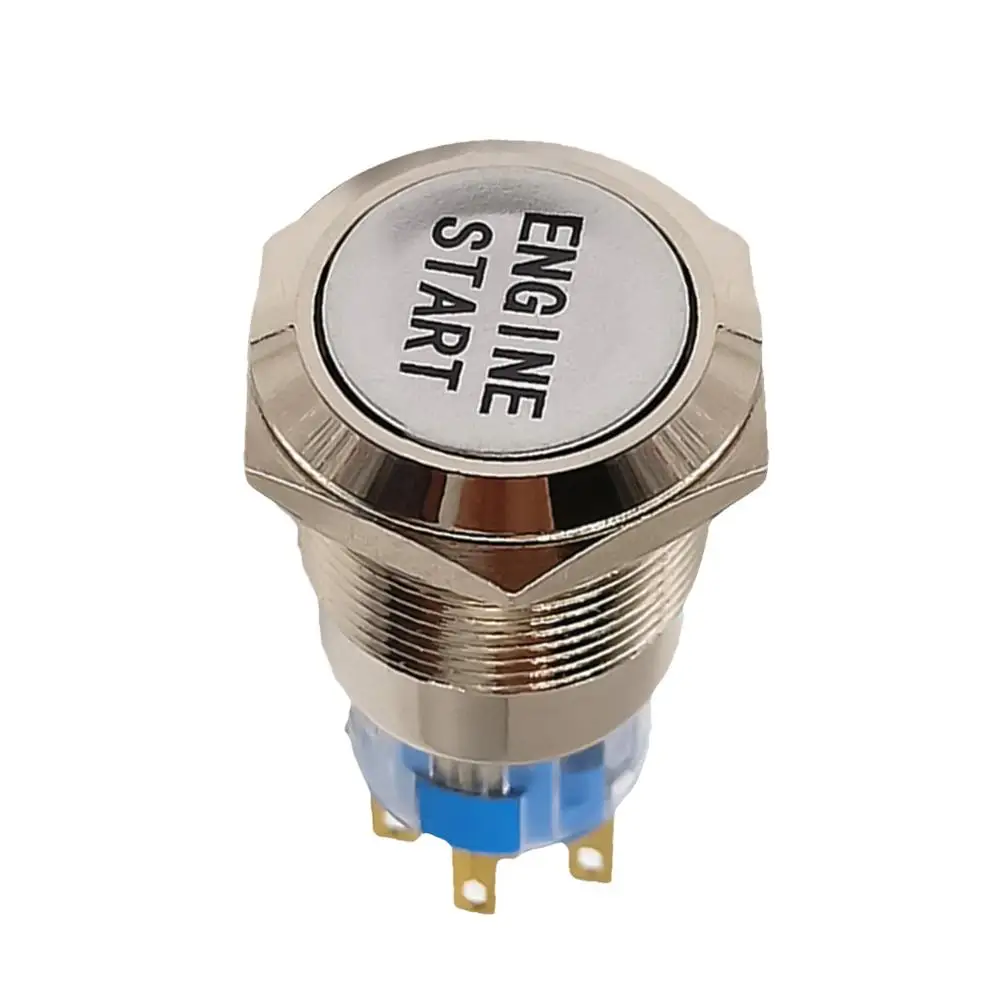 19mm Metal push button switch LED Power Switch Waterproof Engine Stainless Steel Car Auto Motorcycle Starter | Автомобили и
