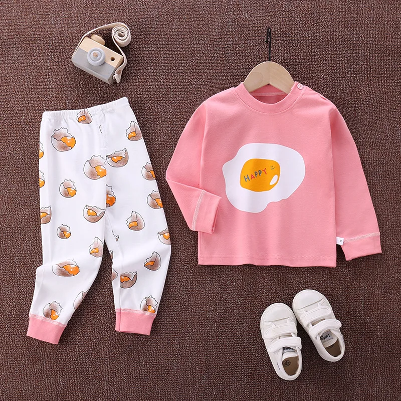 

Kids Baby Full Sleeve Sleepwear Pajamas Homewear Cotton Girls Sets Cartoon Toddler Home Suits Pijamas Infantil 2pcs Boys Outfits