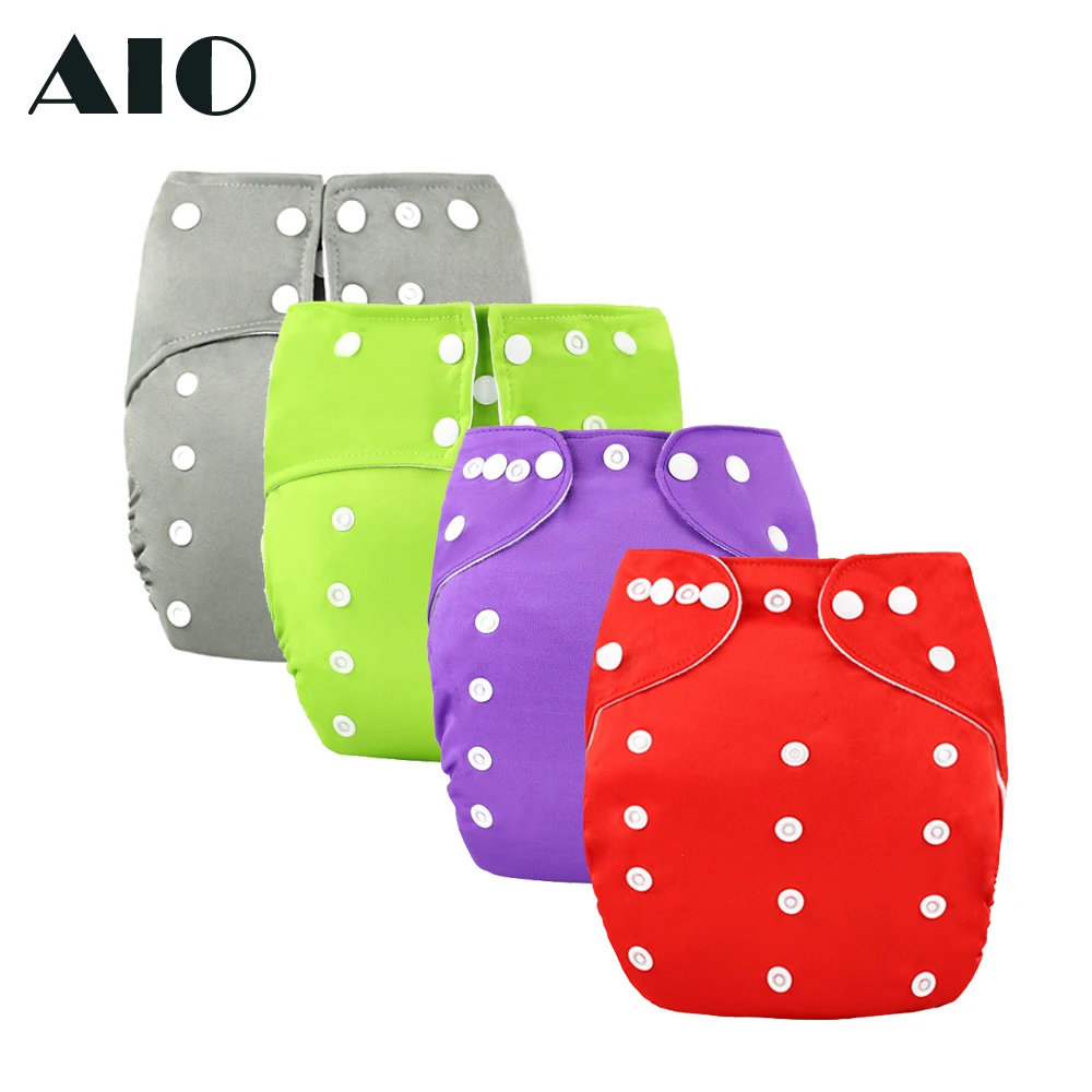 Экологичные подгузники AIO моющиеся и многоразовые детские тканевые с карманами