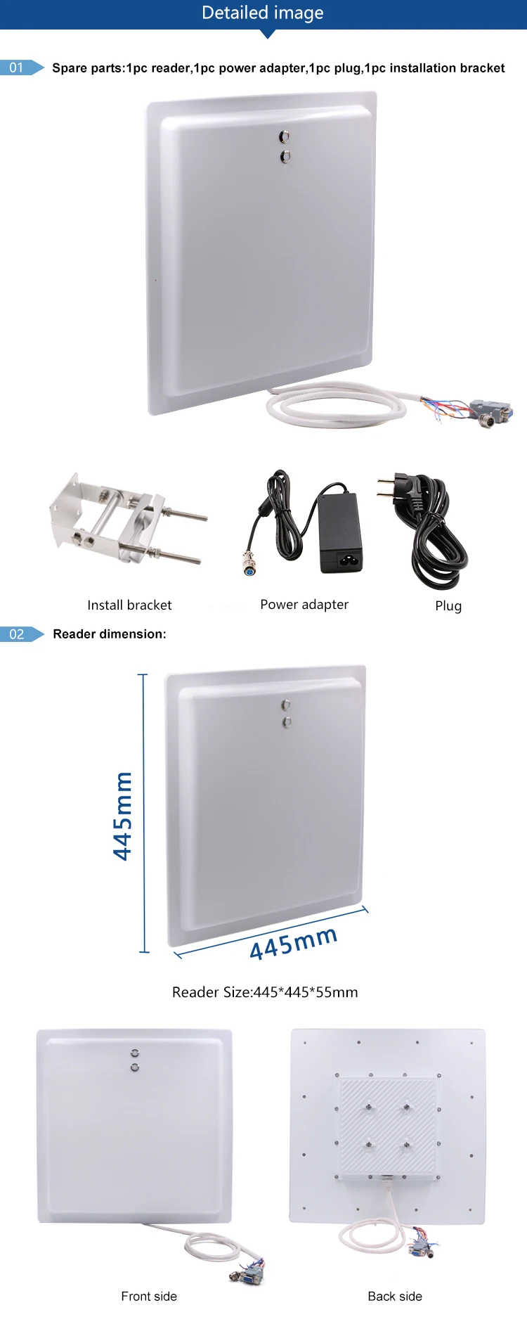 CHAFON 15 м UHF RFID считыватель встроенный 12dBi антенна IP65 с интерфейсом RS232/RS485/WG26 и светодиодный индикатор для парковки