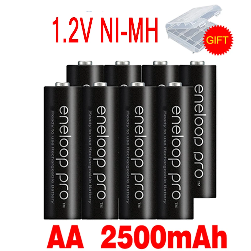 1,2 V AA Оригинальная батарея Pro AA 2500mAh 1,2 V Ni-MH камера игрушка-фонарик предварительно заряженные аккумуляторы