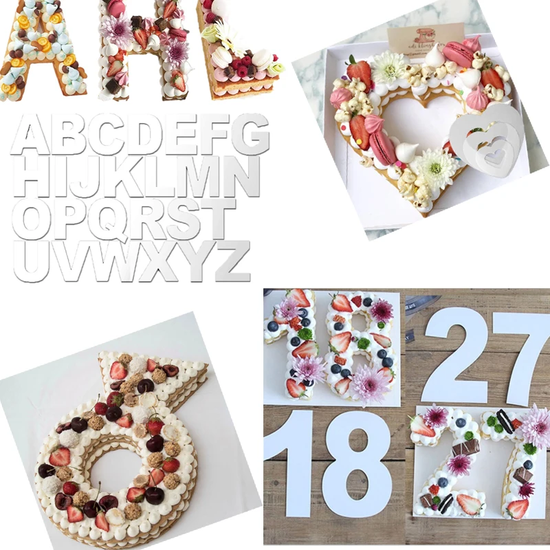 

0-8 Numbers/Letter/Heart Cake Mold Cake Decorating Tools Birthday Cake Tools Pastry Mold For Baking 6/8/10/12inch