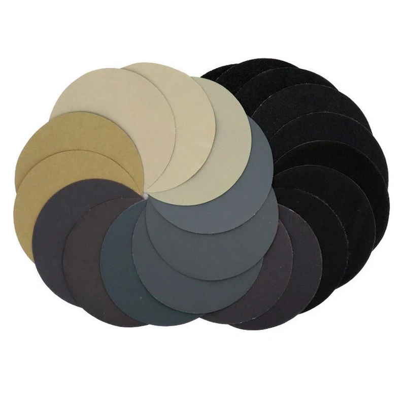 

30 Pcs 125mm Sandpaper Discs Wet Dry 800/1000/1200/1500/2000/3000 Grit Tools