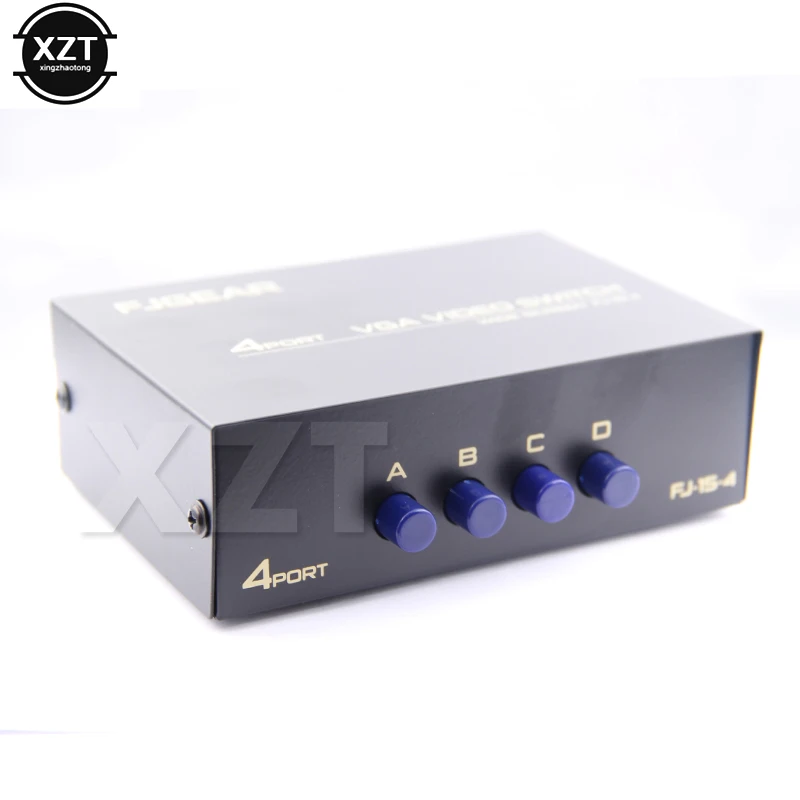 Усилитель видеосигнала VGA SVGA 4 порта усилитель сигнала HD разветвитель с широким