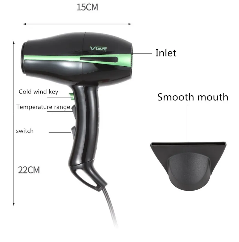2000 Вт мощный профессиональный салонный фен для волос с отрицательными ионами