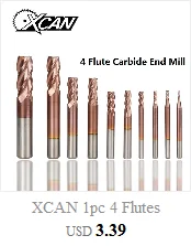XCAN 10 шт. 3,175 хвостовика синий покрытием Одна Флейта с ЧПУ для вырезания гребней и Вольфрам твердосплавные спиральные концевые фрезы Резак 2/2. 5/3. 175 мм