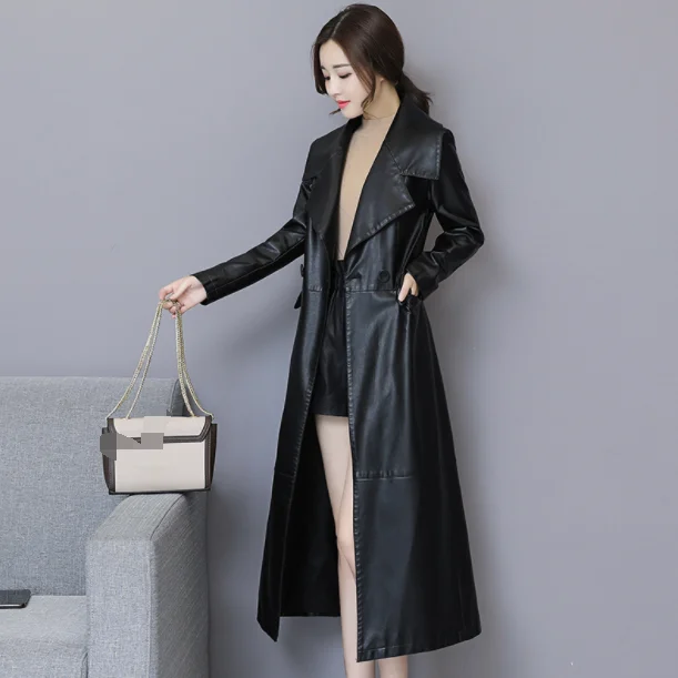 Кожаная куртка осень 2020 женская новая PU кожаная пальто из мягкой кожи тонкая