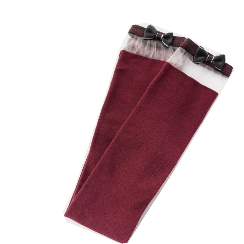 

Sexy Bow Top Thigh Stockings Women White Cotton Pantyhose Spring Autumn Lolita Over Knee High Hansenne