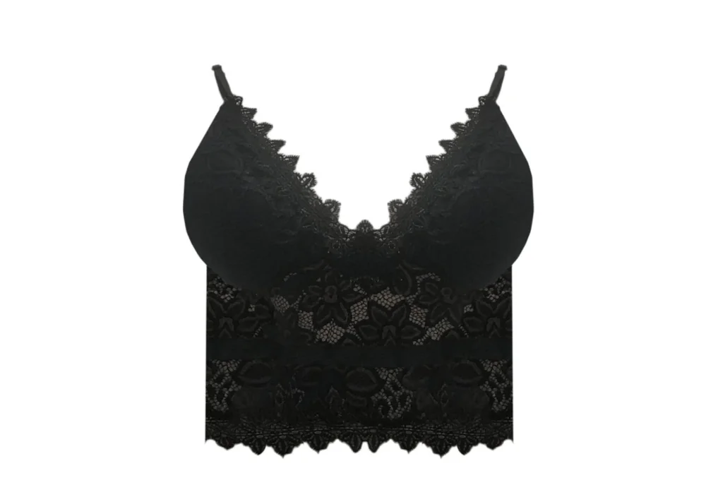 Новый сексуальный кружевной бюстгальтер с треугольной чашкой без стальных колец