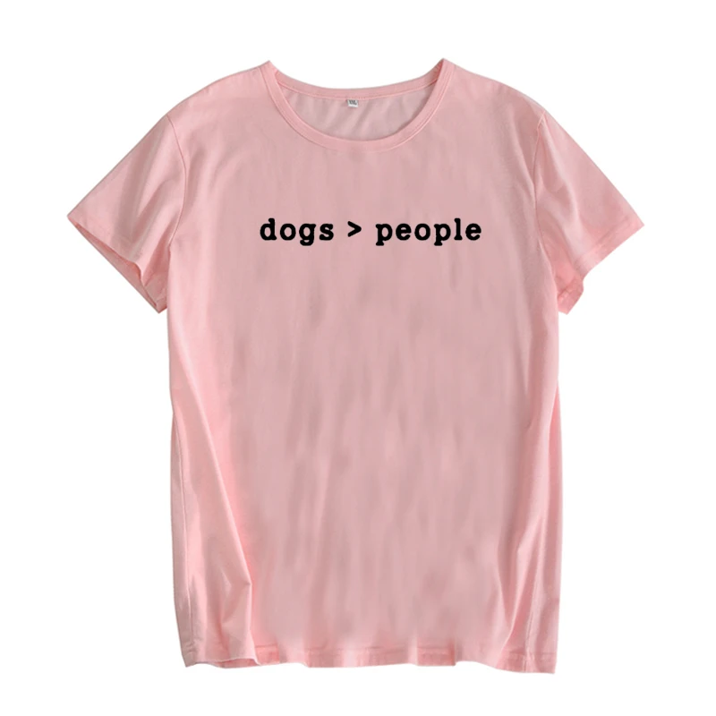 Футболка с надписью Dogs Are Greater That People Funny женская футболка принтом в виде букв Dog Lover