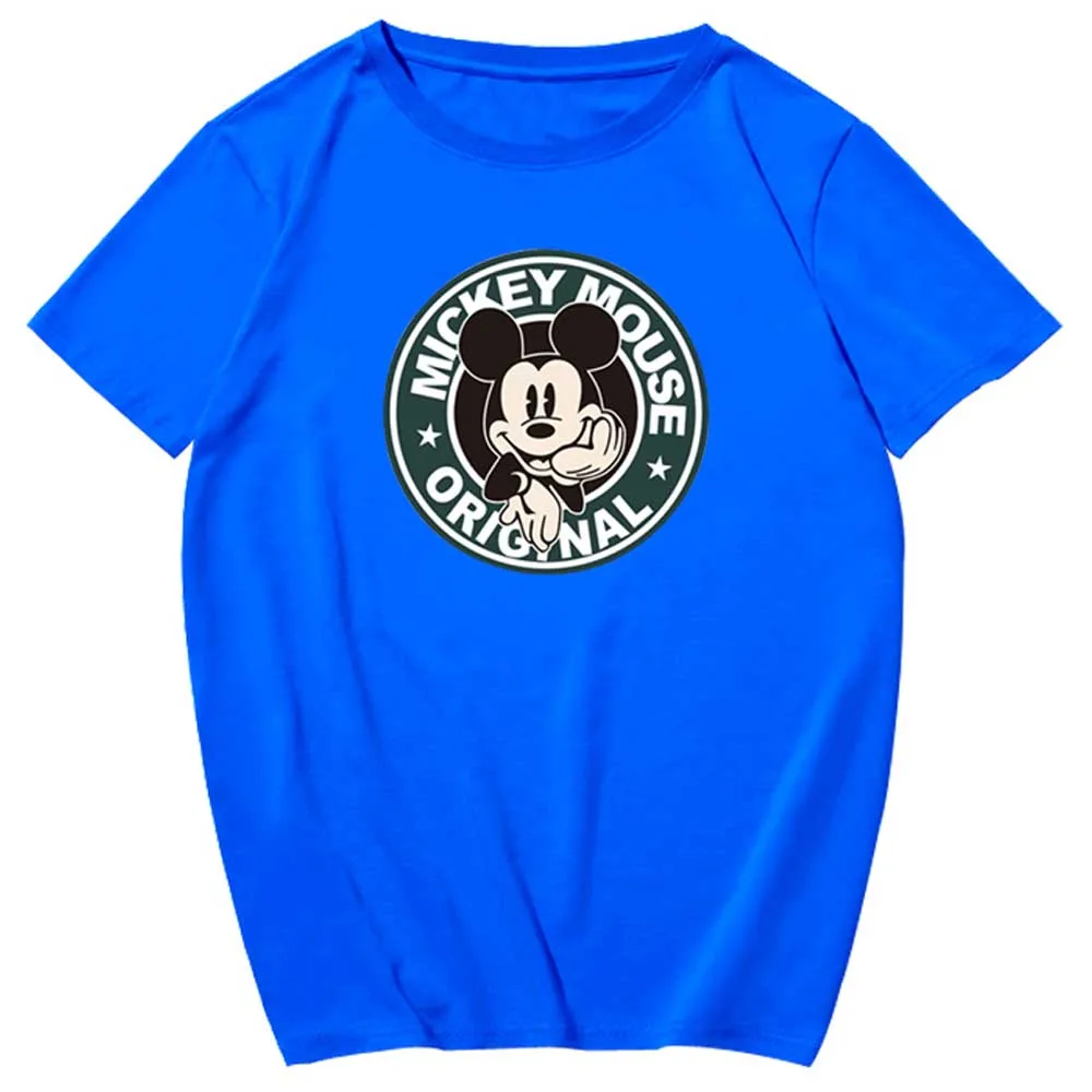 Стильный пуловер с круглым вырезом и надписью Disney Mickey Mouse хлопковая футболка