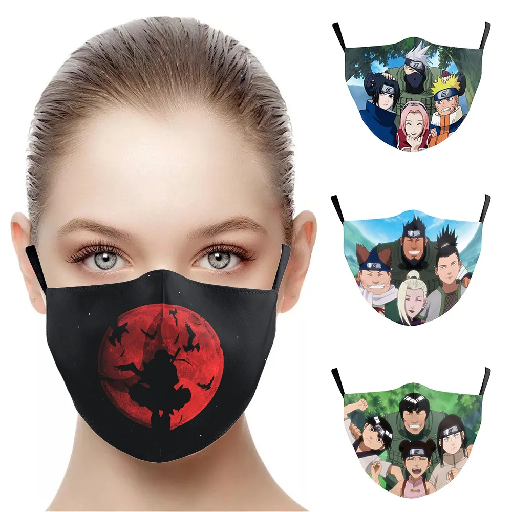 Короткая футболка с героями из японского аниме Какаси Скунс Забавные Маски Рот