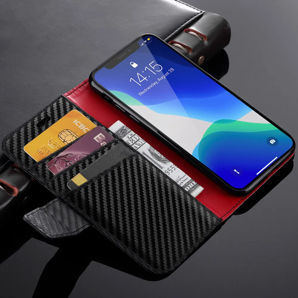 LAPOPNUT чехол для телефона из натуральной кожи для Iphone 11 Pro Xs Max Xr X 7 8 Plus 6 6s 5 5S SE Флип Магнитный кошелек силиконовый чехол из искусственной кожи