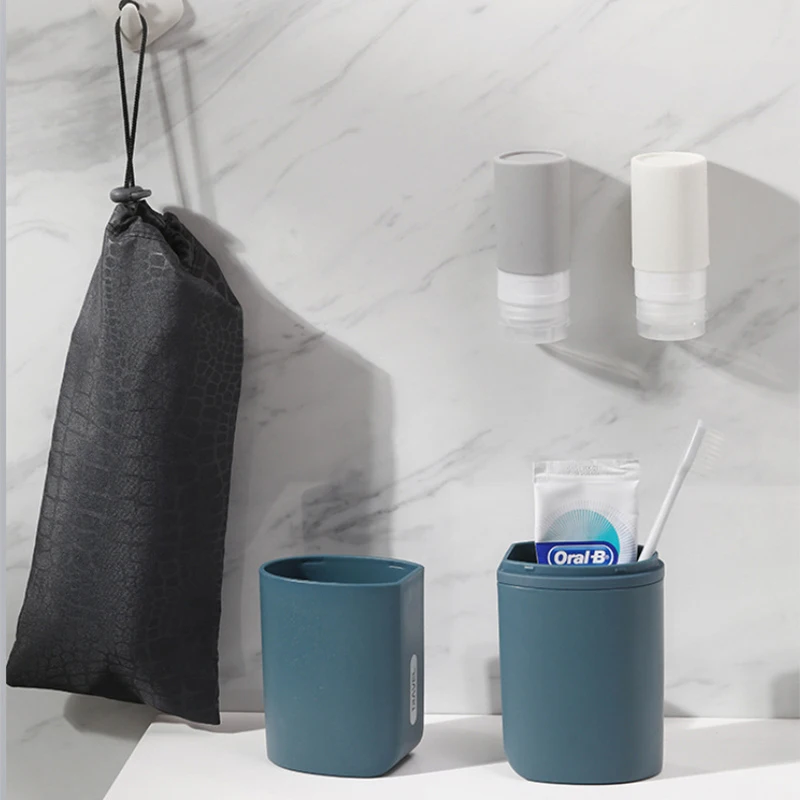 

Portable Travel Toothbrush Box Washing Cup Dispensing Bottle Storage Bag Travel Equipment Home Bathroom Accessories Storage