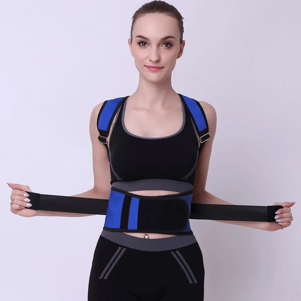 

2021 Medical Therapy Posture Corrector Orthopedic Body Belt Shoulders Support Belt Posture Back Waist Brace Corsets Pain Relief