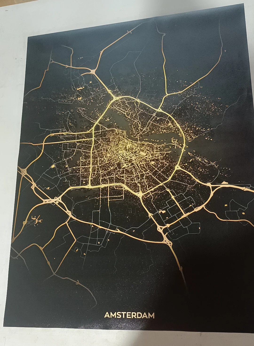 Плакат Амстердам карта Нидерландов городские карты пользовательский принт