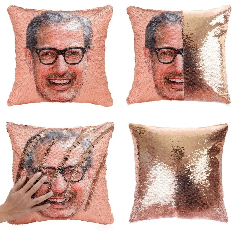 Большая Акция Jeff Goldblum Русалка с улыбающимся лицом двусторонняя флип наволочка