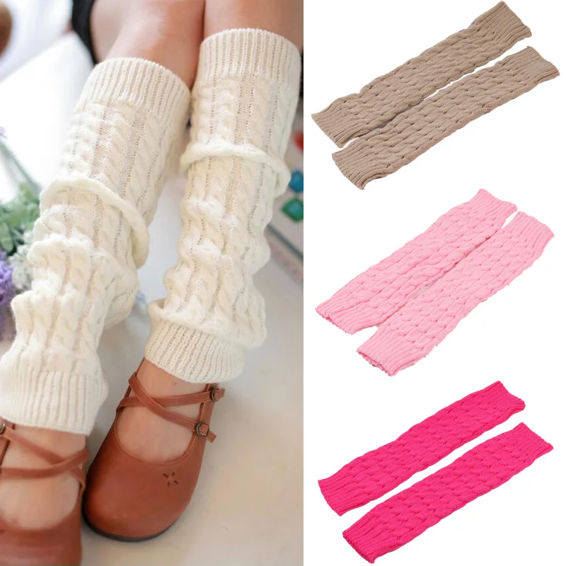 

Japanese Lolita Leg Warmers Women Winter Thicken Knit Loose Style Lady Knee Stockings Leggings Warm Boots Punk Girl Long Socks