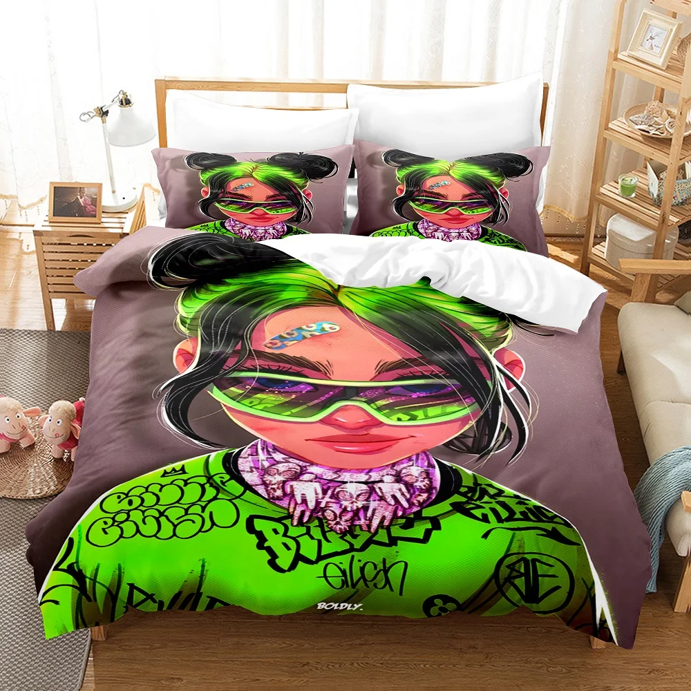 

Popular Singer Girl Bedding Set Green Man Gift 3d Duvet Cover Sets Comforter Bed Linen Twin Queen King Single Size Quilt Cover