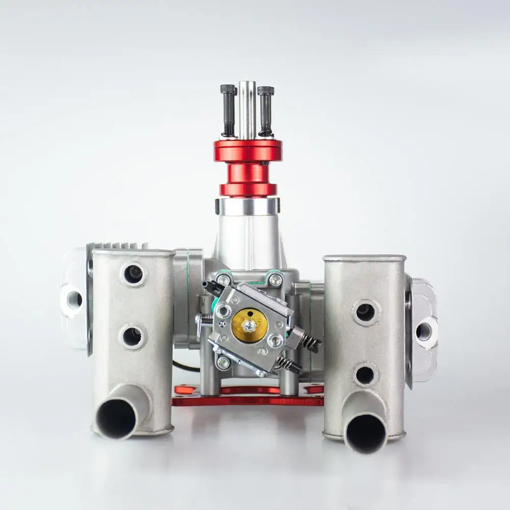 Новый двухцилиндровый бензиновый/бензиновый двигатель RCGF 70cc с